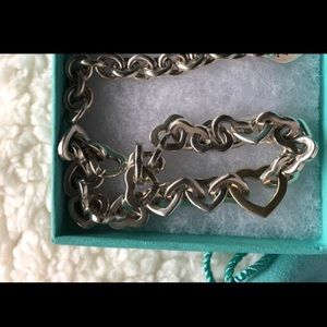 Authentic Tiffany & Co. linked hearts bracelet